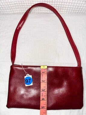 No.97 Steve Madden Red Leather Shoulder Bag Handbag